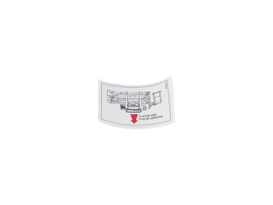 JLG Sticker 06084000 replacement part image