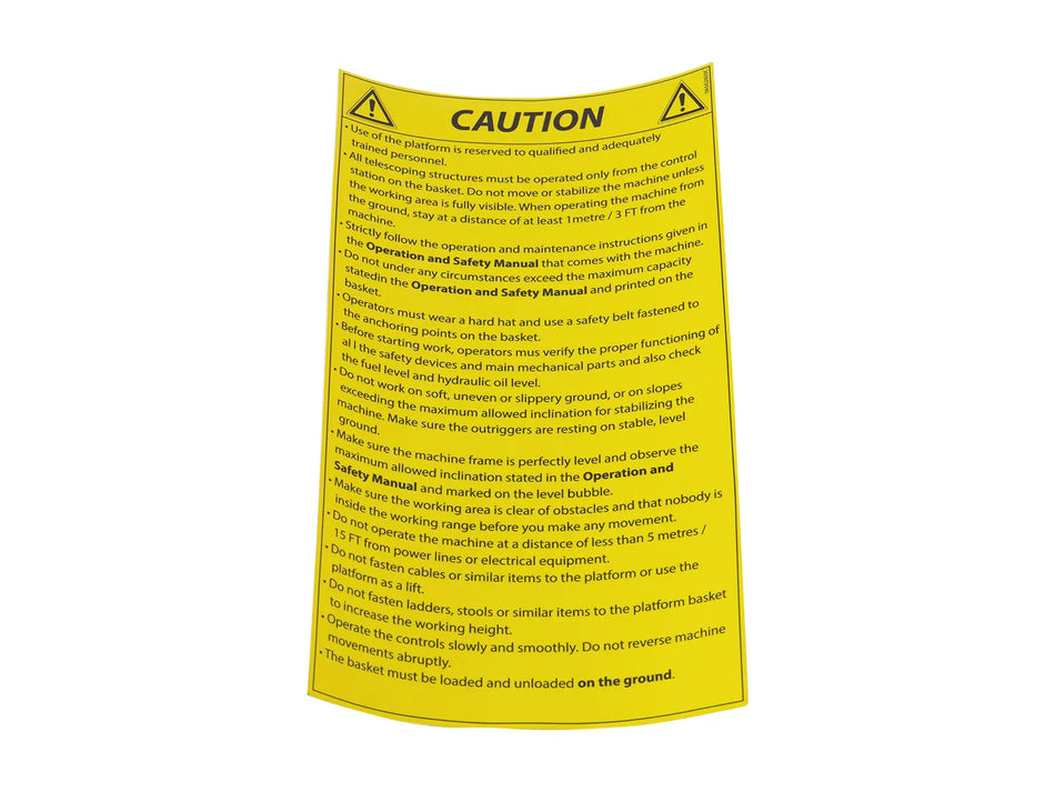 JLG Sticker 06562600 replacement part image