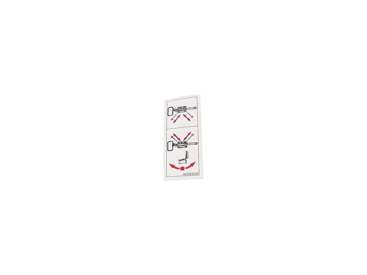 JLG Sticker 06598400 replacement part image