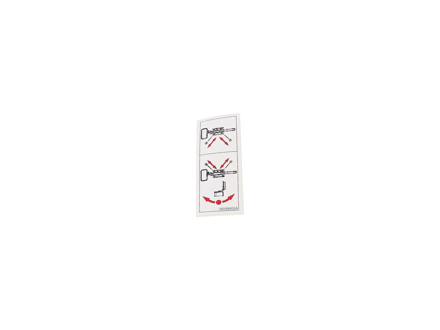 JLG Sticker 06598400 replacement part image