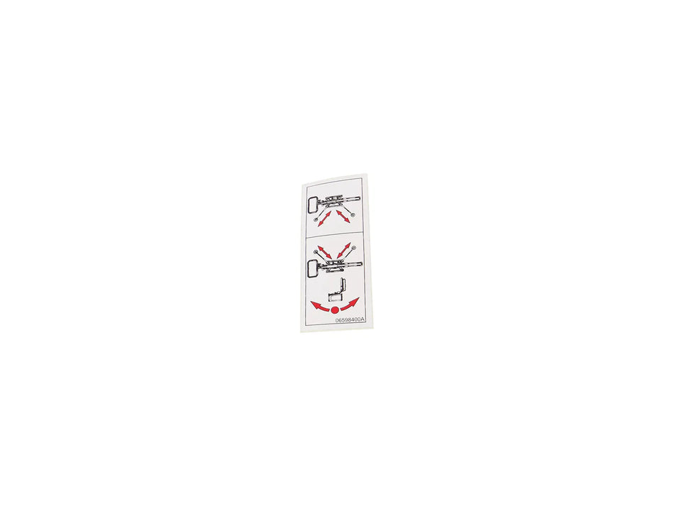 JLG Sticker 06598400 replacement part image