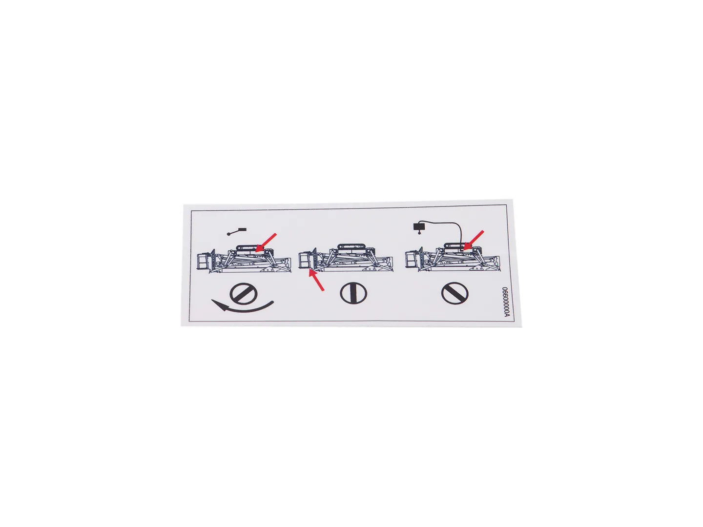 JLG Sticker 06600000 replacement part image