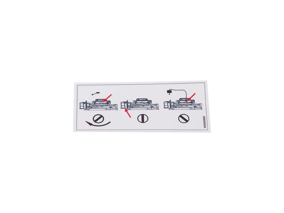 JLG Sticker 06600000 replacement part image