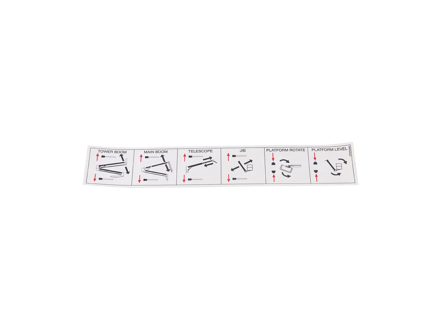 JLG Sticker 07045200 replacement part image