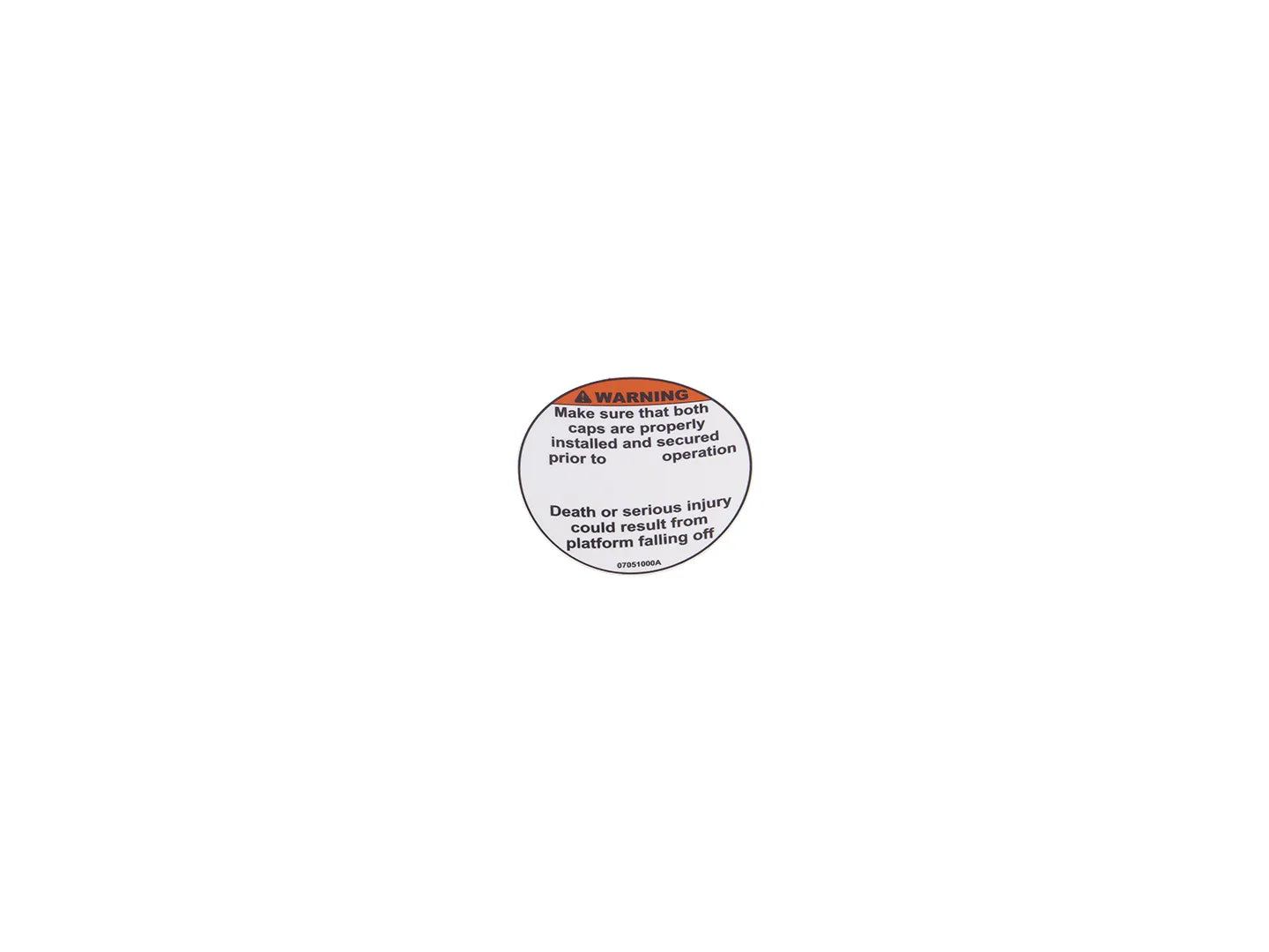 JLG Sticker 07051000 replacement part image