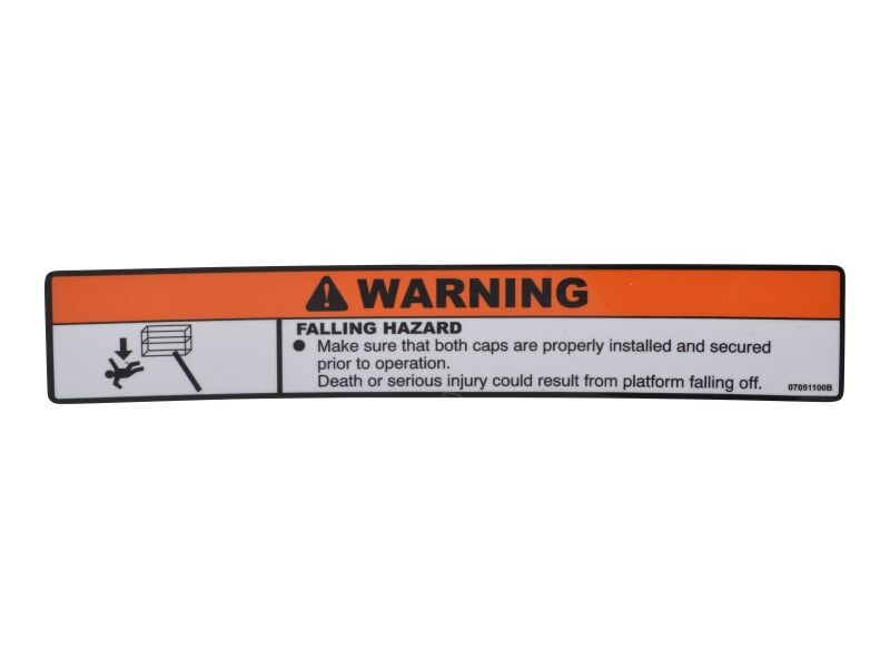 JLG Sticker 07051100 replacement part image