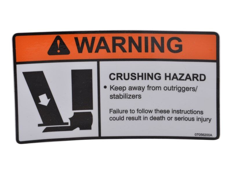 JLG Sticker 07056200 replacement part image