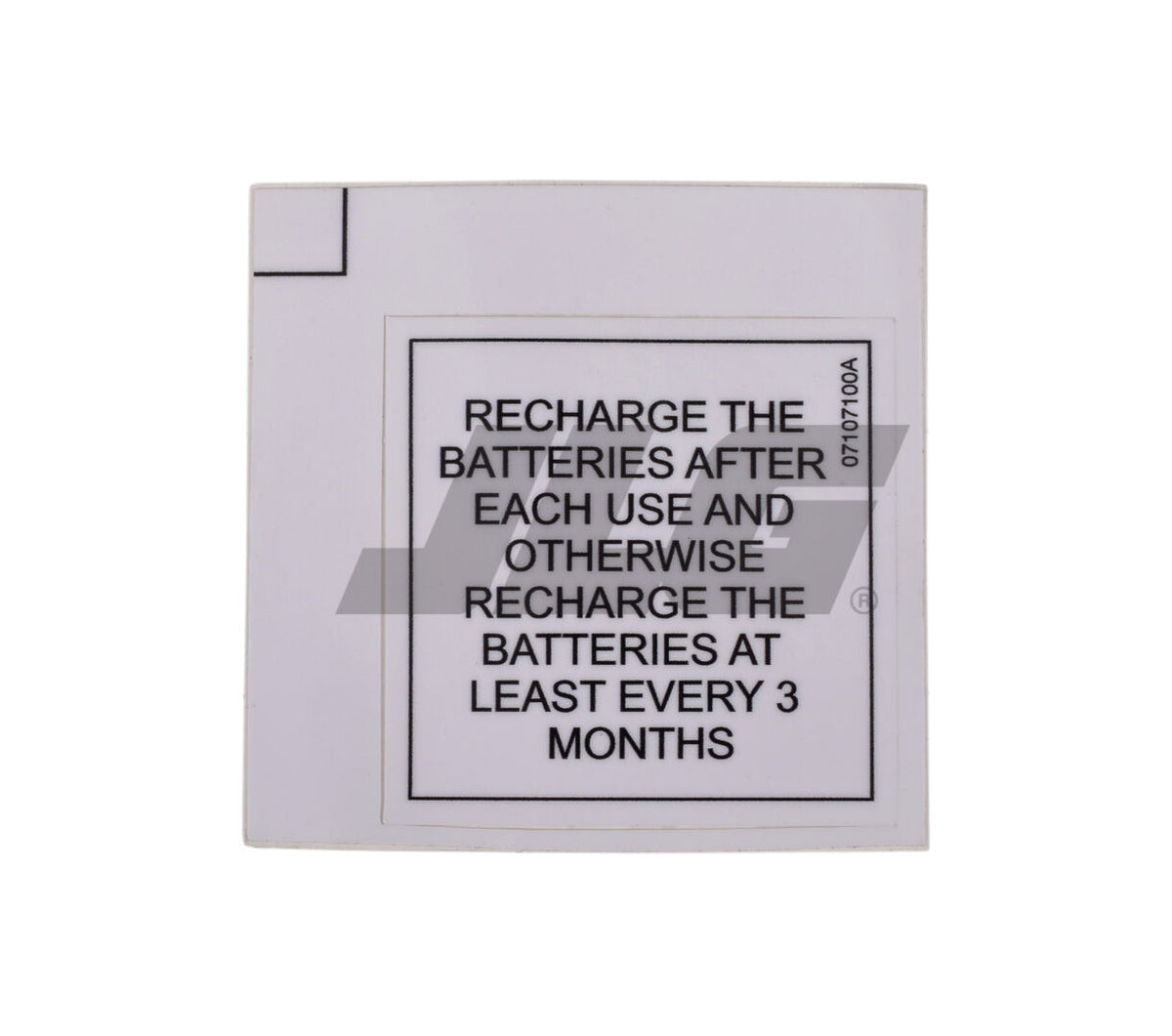 JLG Sticker 07107100 replacement part image