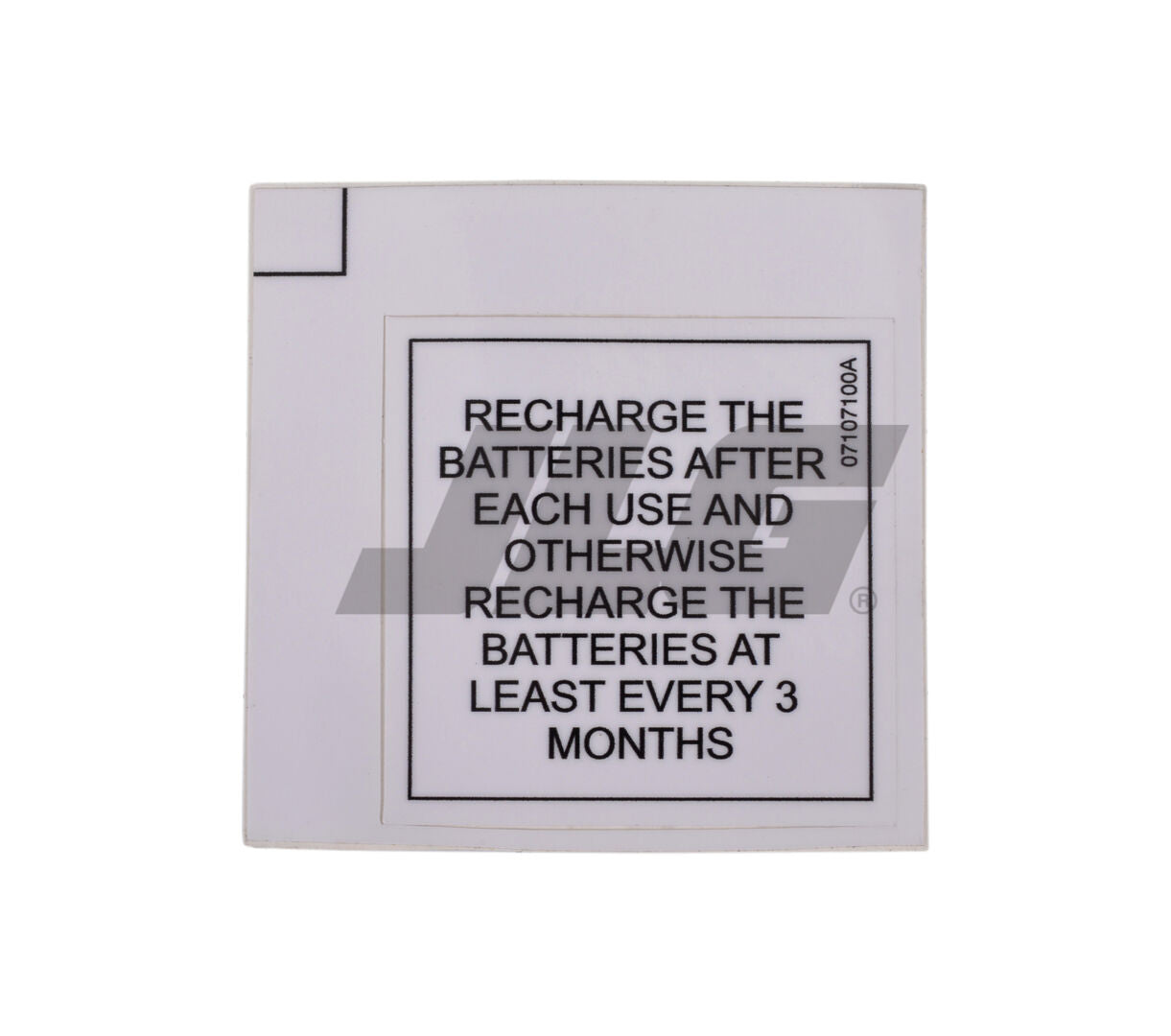 JLG Sticker 07107100 replacement part image