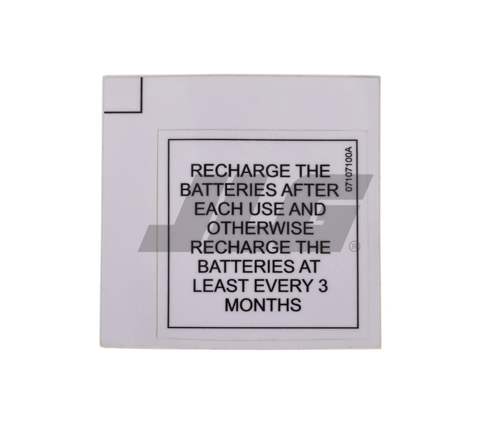 JLG Sticker 07107100 replacement part image