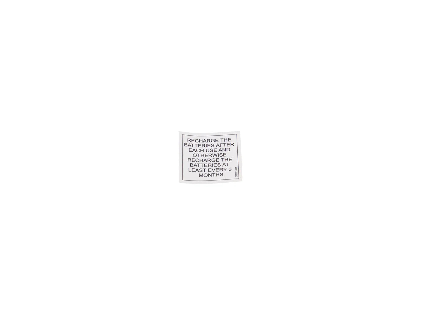 JLG Sticker Lithium 07202100 replacement part image