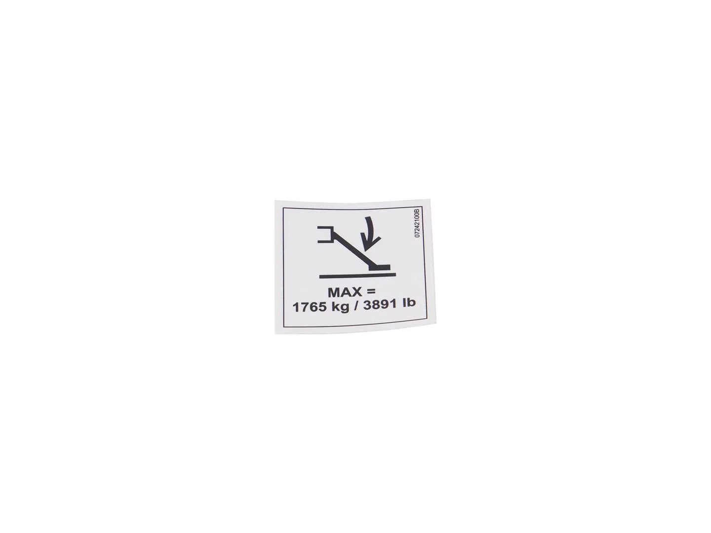JLG Sticker 07242100 replacement part image