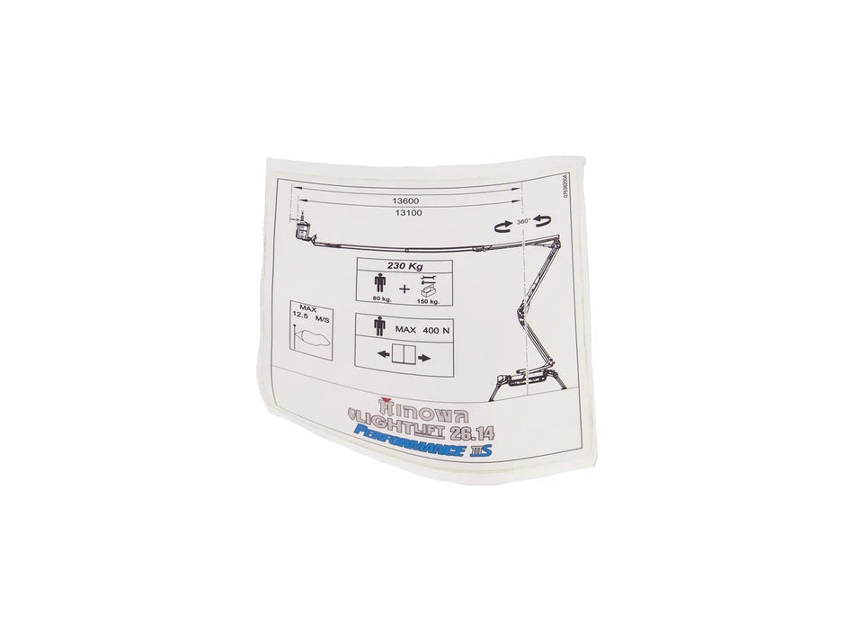 JLG Decaldecal 07638200 replacement part image