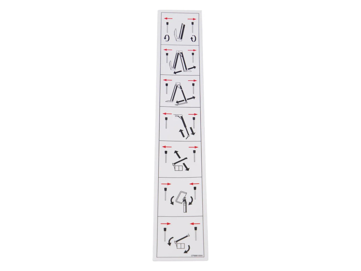 JLG Decal 07668100 replacement part image