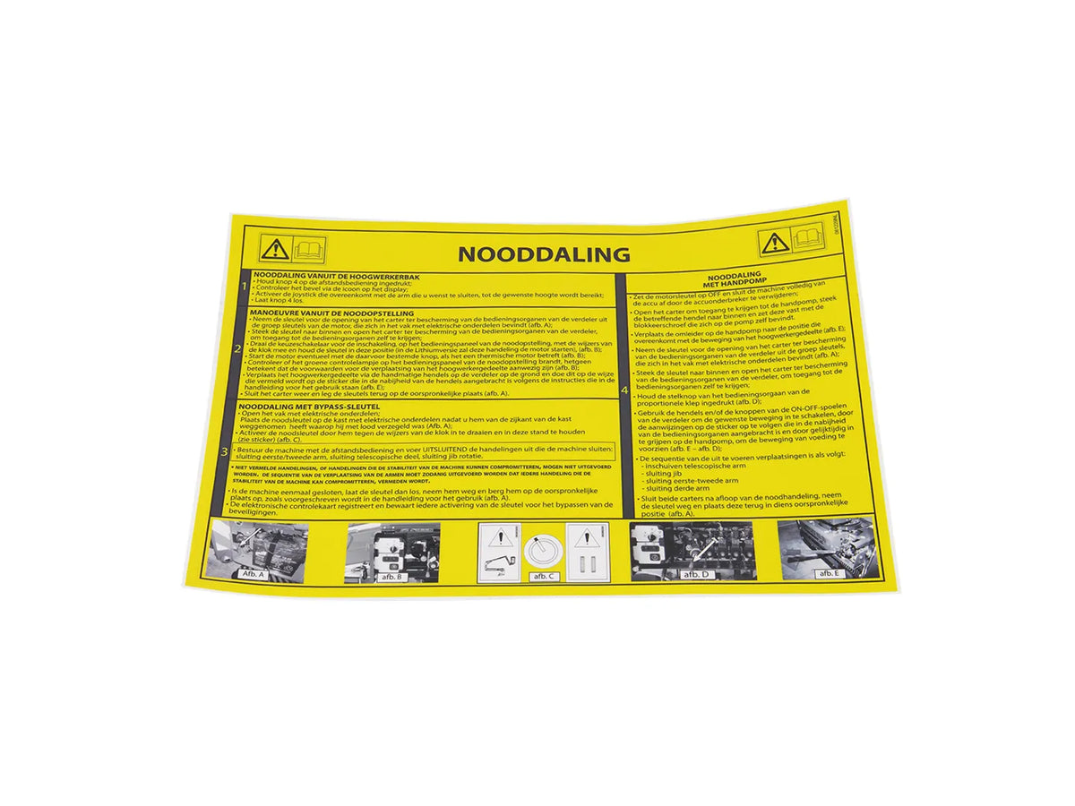 JLG Decalmanual Decent Holland 081229Nl replacement part image