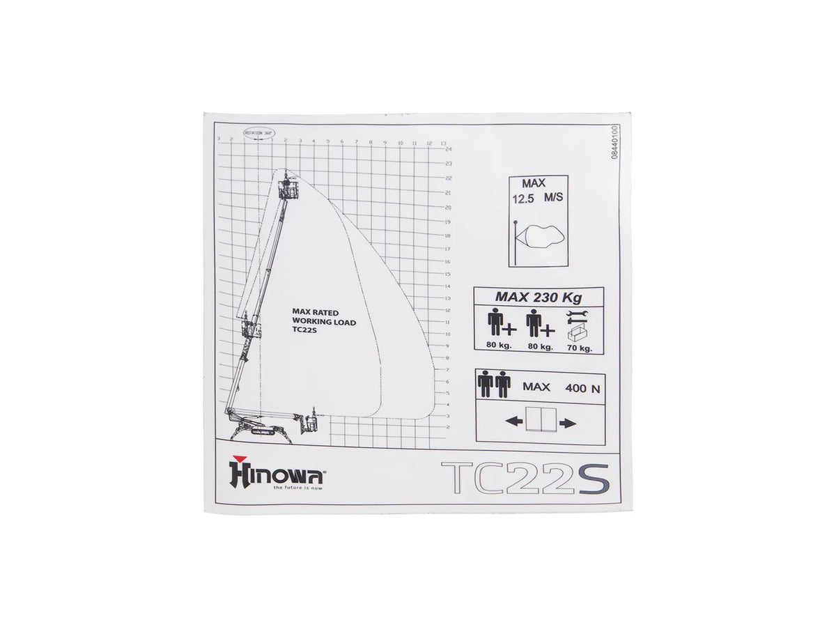 JLG Decaldecal 08440100 replacement part image