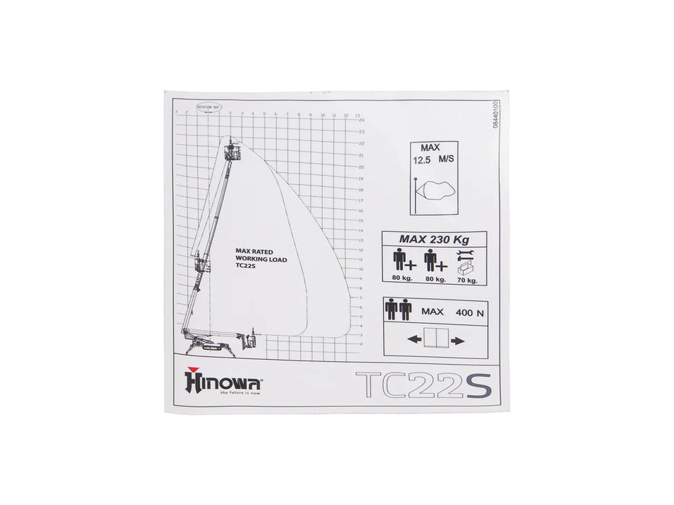 JLG Decaldecal 08440100 replacement part image