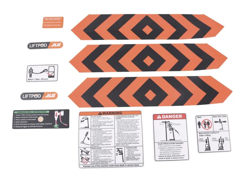 JLG Part # 1001071356 -  Kit, Platf Decal