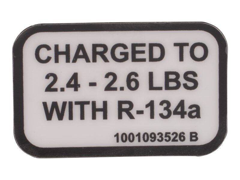 JLG Part # 1001093526 – Decal,ac Refrigerant