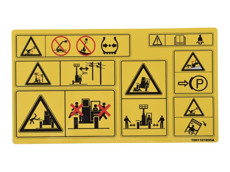 JLG Part # 1001101895 -  Warning - Cab