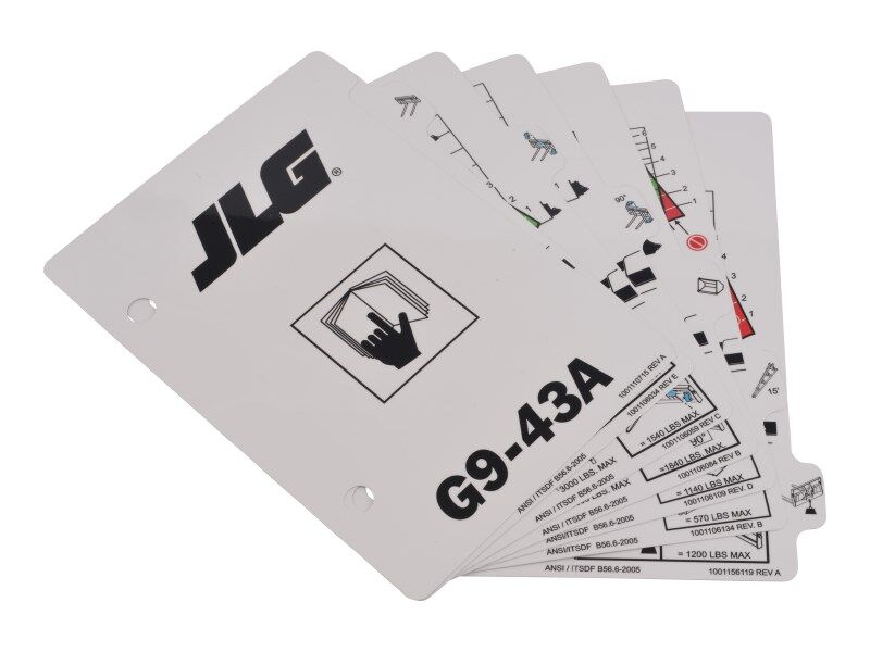 JLG Part # 1001106002 -  Load, Booklet G9-43A