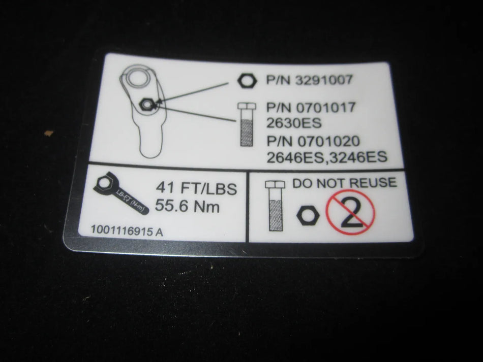 JLG Part # 1001116915 – Decal