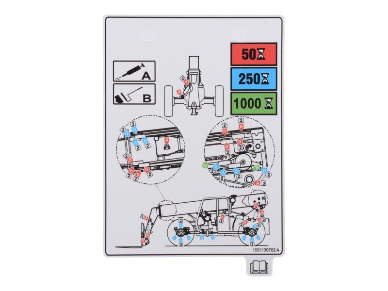 JLG Part # 1001130782 -  Decal,Lubrication Chart