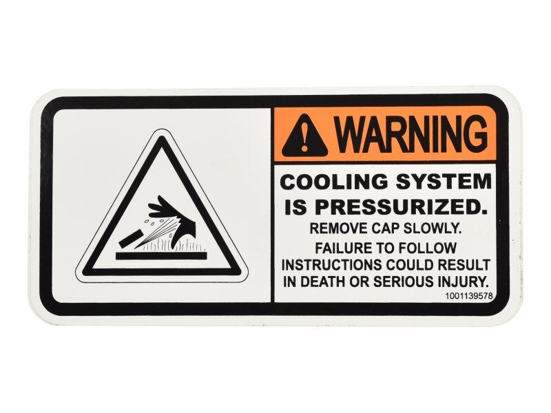 JLG Part # 1001139578 – Hot Fluid Warning Decal