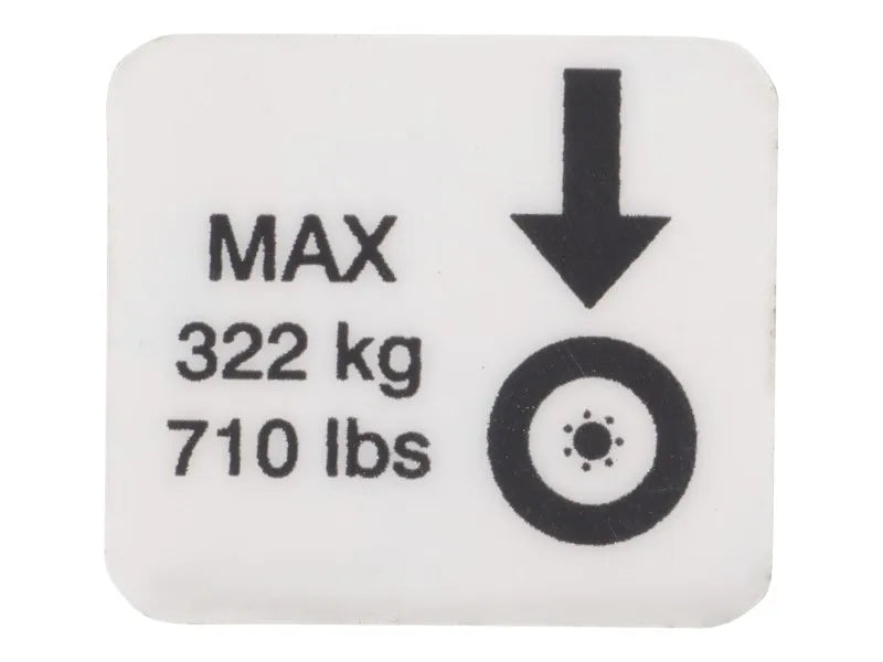 JLG Part # 1001143557 – Decal,Max Wheel Load