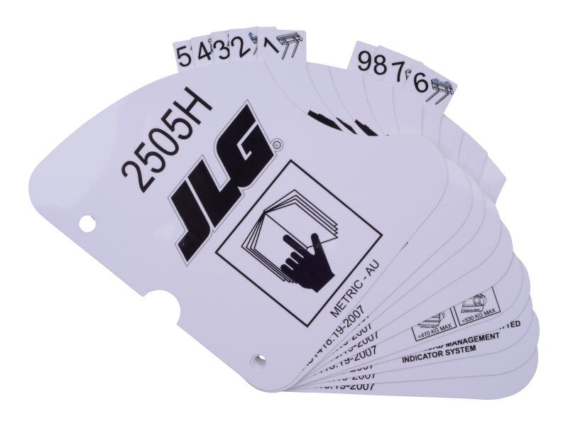 JLG Part # 1001152000 -  Load Chart 2505H Booklet