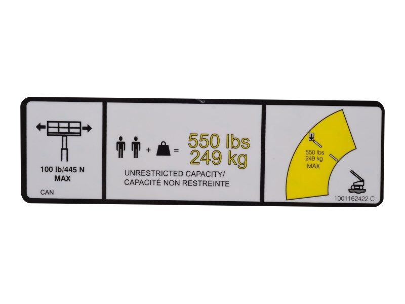 JLG Part # 1001162422 -  Decal