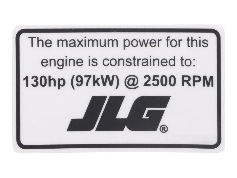 JLG Part # 1001172037 – Decal