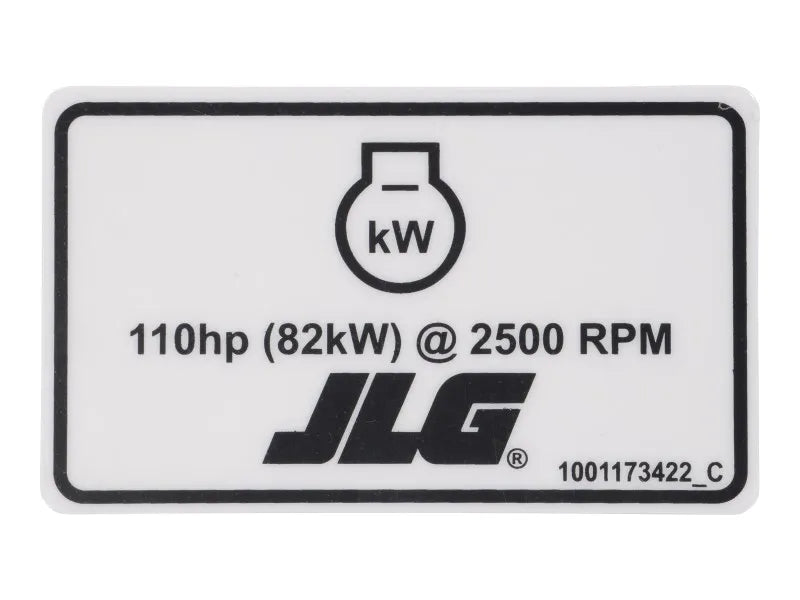 JLG Part # 1001173422 – Decal