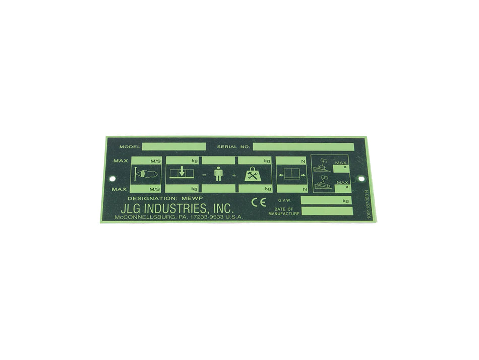 JLG Part # 1001187083 -  Decal