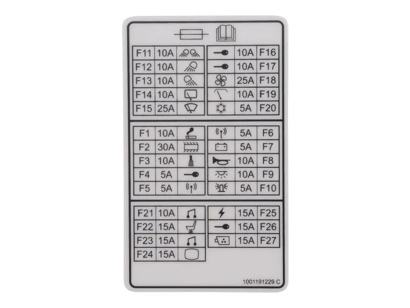 JLG Part # 1001191229 – Decal