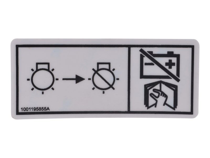 JLG Part # 1001195855 – Decal