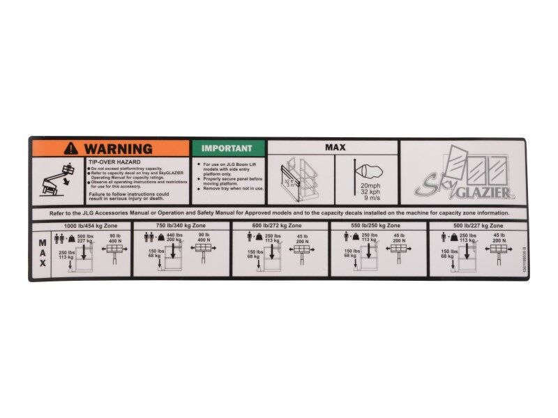 JLG Part # 1001199035 -  Decal
