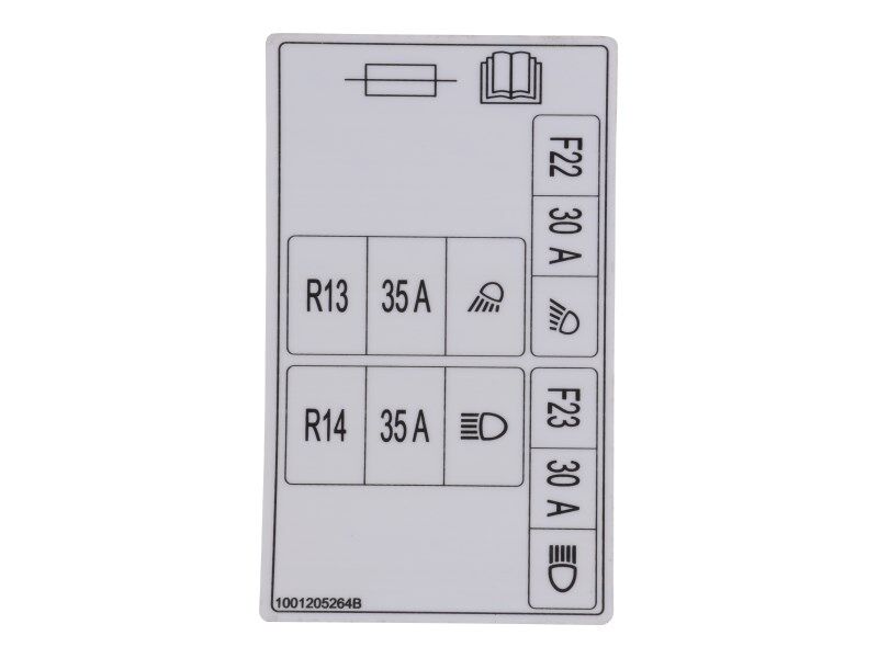 JLG Part # 1001205264 – Light Fuse Panel
