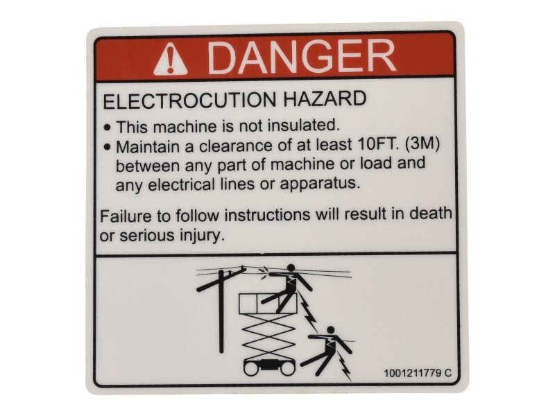 JLG Part # 1001211779 – Decal