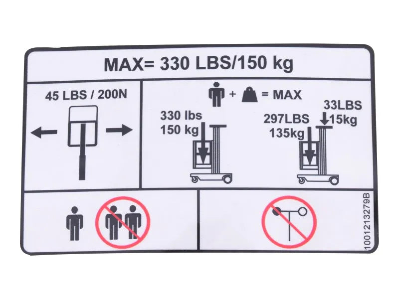 JLG Part # 1001213279 – Decal