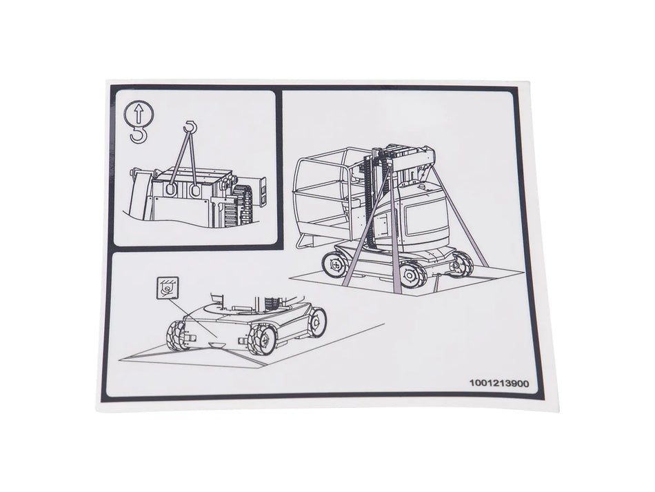 JLG Part # 1001213900 – Decal,Tie Down & Lifting