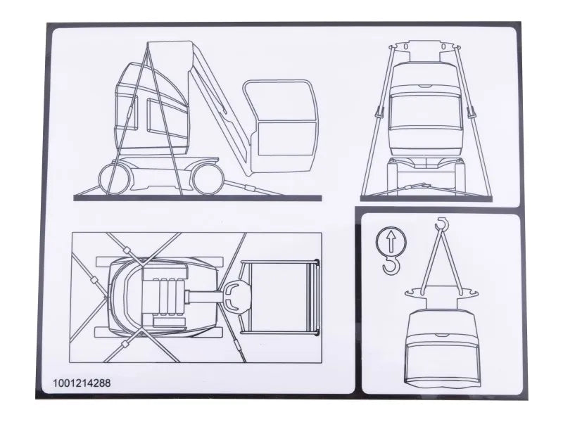 JLG Part # 1001214288 – Decal,Tie-Down & Lifting