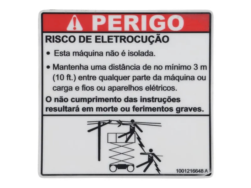 JLG Part # 1001216648 -  Decal,Danger Electrocution