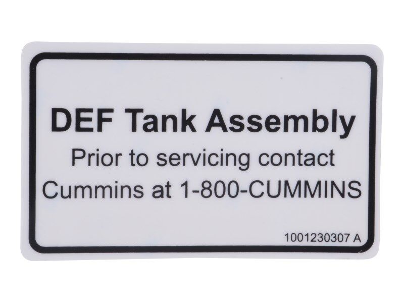 JLG Part # 1001230307 – Decal, Def Tank Service