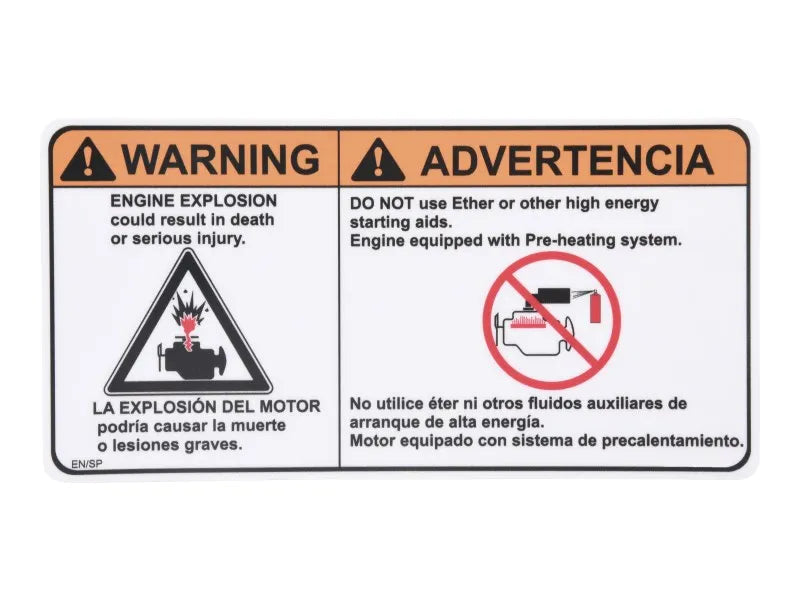 JLG Part # 1001235798 -  Decal,warning No Either (span)