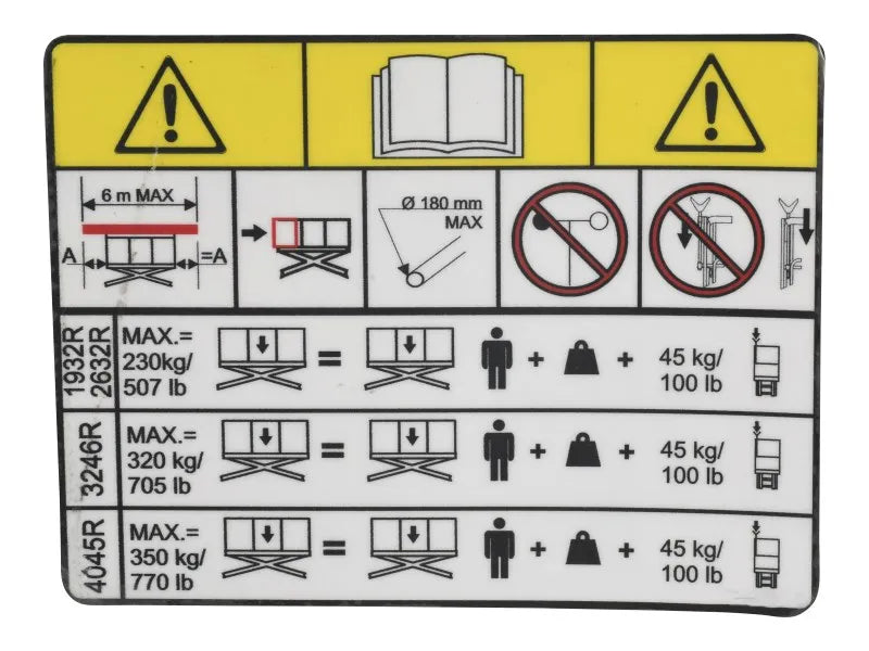JLG Part # 1001236621 -  Decal