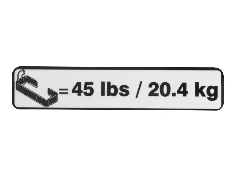 JLG Part # 1001251846 -  Decal, Mesh Accy Wt