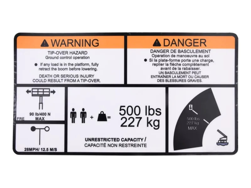 JLG Part # 1001253923 -  Decal