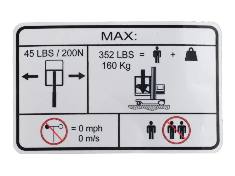 JLG Part # 1001256056 -  Decal