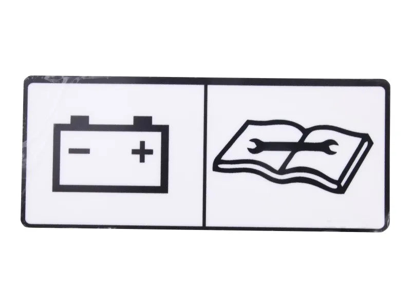 JLG Part # 1001261105 – Batt/Charger Service Decal